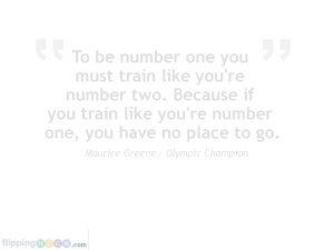 You want to be number 1?