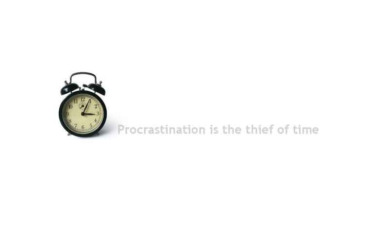 Procrastination Is The Thief Of Time Wallpaper