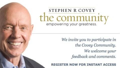 Stephen Covey launches a new Community Site