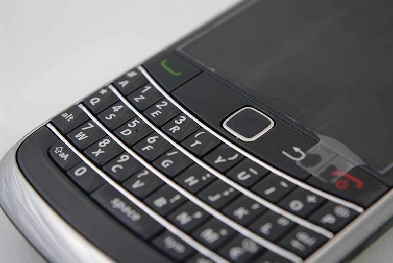 Close Up Of A Blackberry Phone