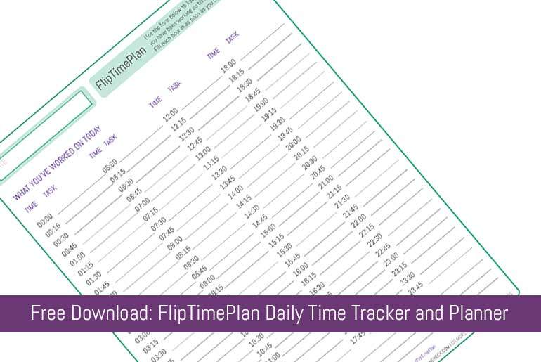 Free Download: FlipTimePlan Daily Time Tracker and Planner