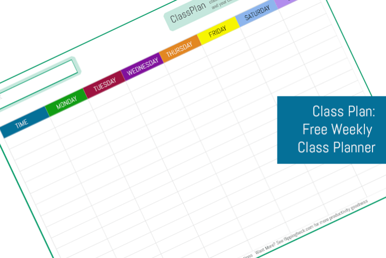 Class Planner : Free Timetable Download – Flipping Heck!