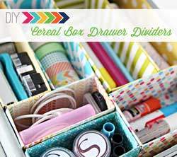 Cereal Box Drawer Dividers