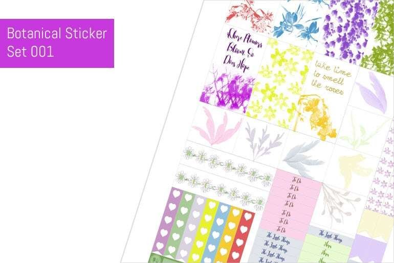 Botanical Sticker Set 001