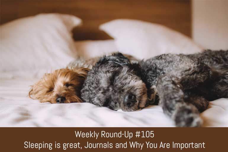 Weekly Round-Up #105: A Reason To Sleep In, Journals and Why You Are Important