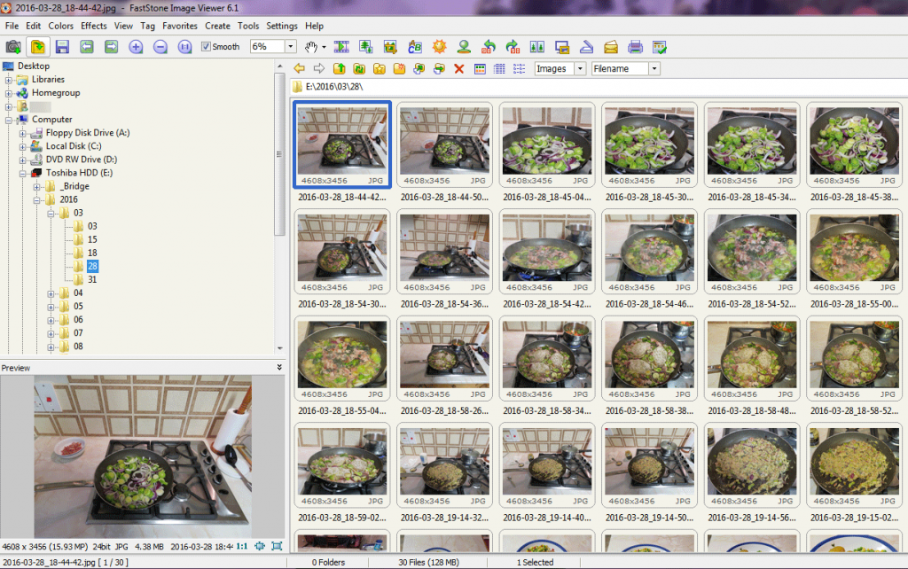 FastStone Image Viewer Folder View