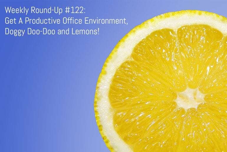 Weekly Round-Up #122: Get A Productive Office Environment, Doggy Doo-Doo and Lemons!