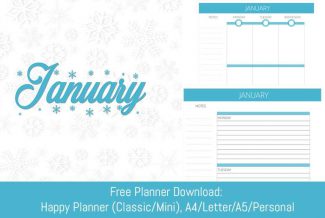 January Themed Planner Insert Kit - Multi-Planner Download