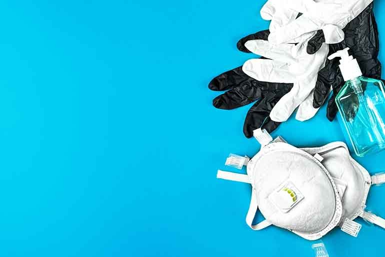 PPE Equipment and hand sanitizer