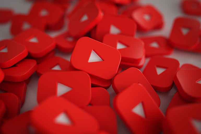 Pile of YouTube Play Buttons