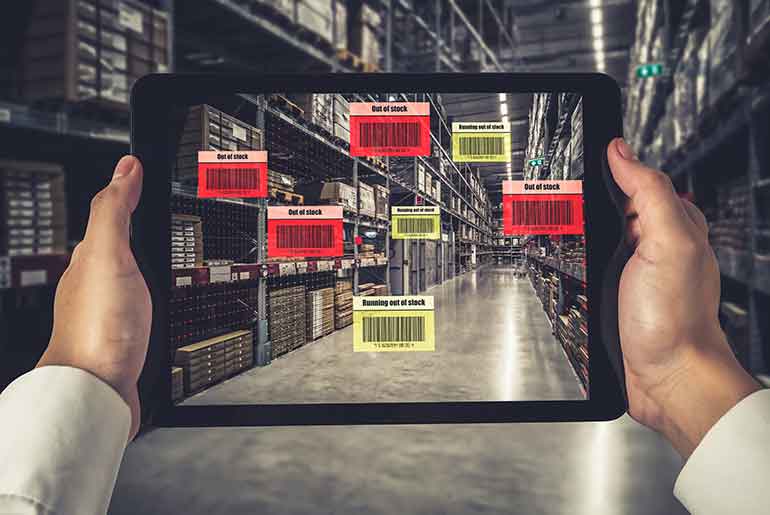 Augmented reality warehouse system