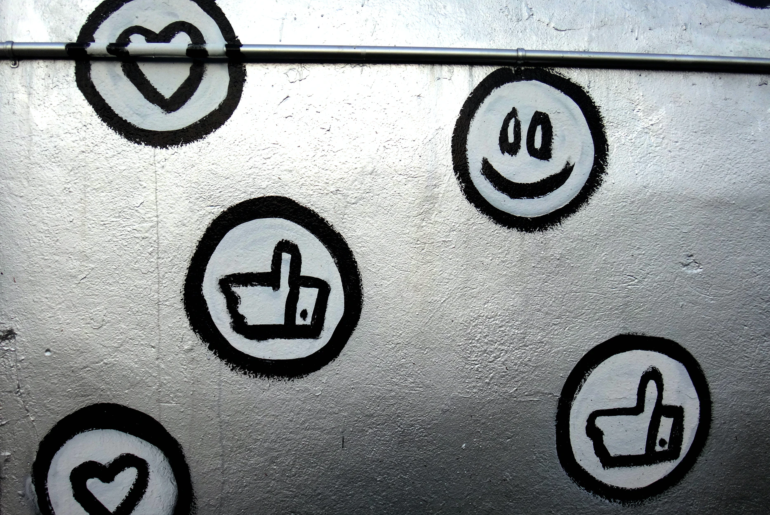 Stylised hand drawn “like” icons