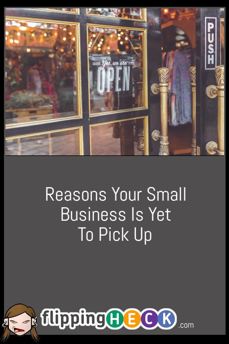 Reasons Your Small Business Is Yet To Pick Up