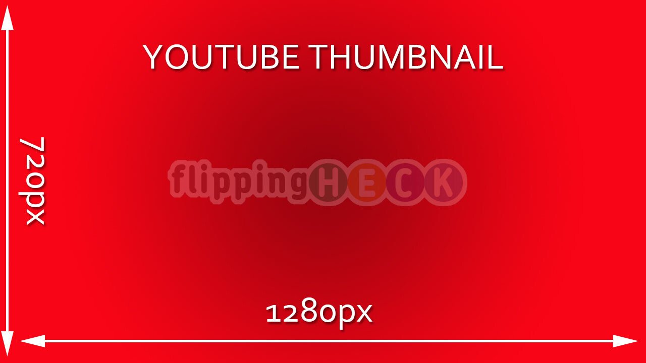 YouTube video thumbnail size - 1280px wide by 720px high